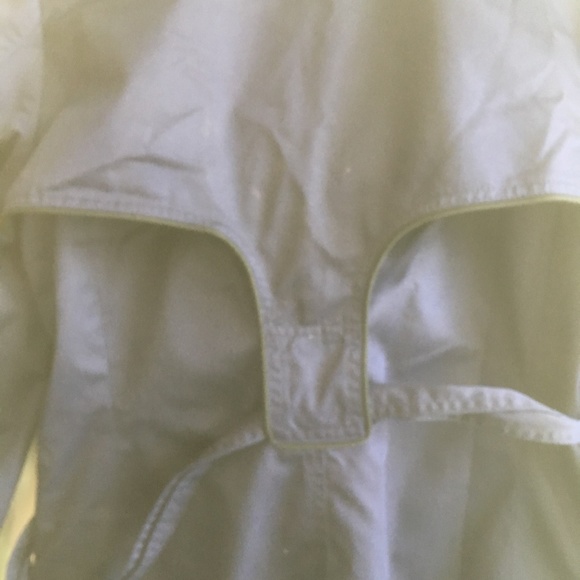 H&M Trench Coat in Navy Blue with Black Details sz 12 - Picture 6 of 8